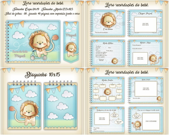Livro Recordações do Bebê Leãozinho - Arquivo Digital
