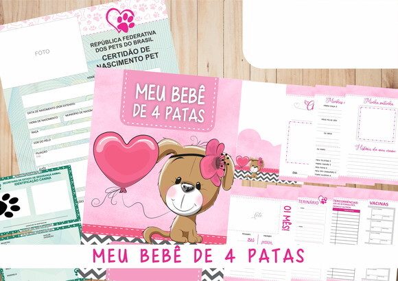 Caderneta Vacina e Registros Momentos - Dog Fêmea 2