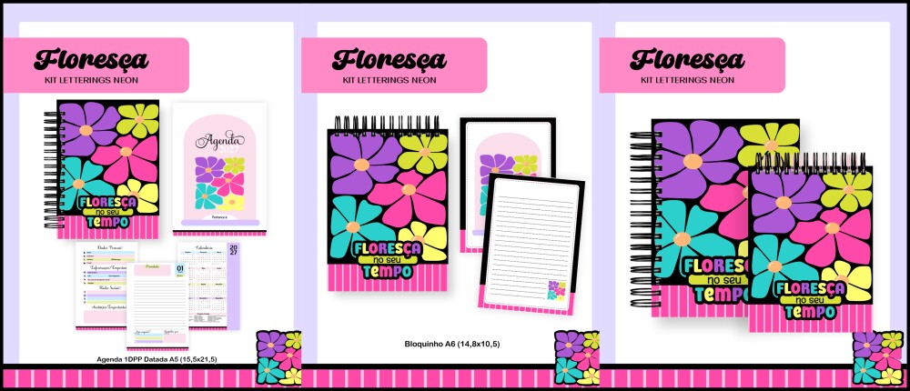 Agenda Escolar Floresça 2027 Arquivo Digital PDF PNG