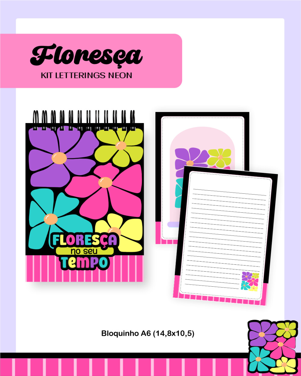 Agenda Escolar Floresça 2027 Arquivo Digital PDF PNG