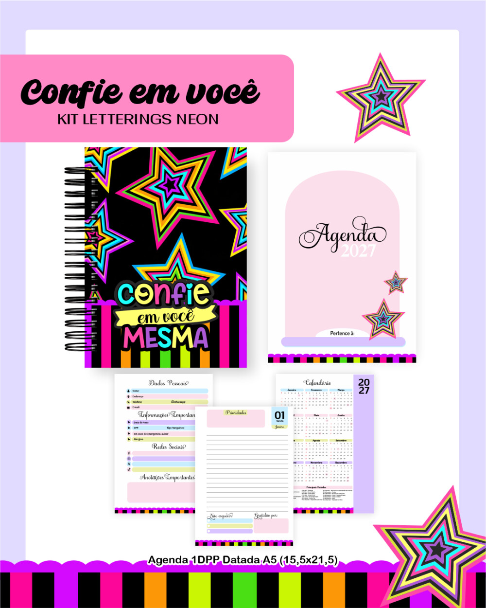Agenda Confie em Você 2027 PDF PNG | Arquivo Digital