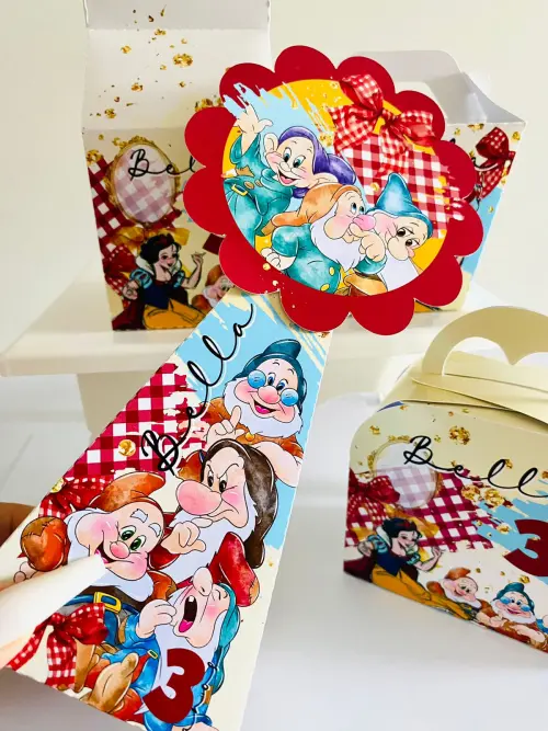 Kit Festa Branca de Neve Aquarela PDF Studio