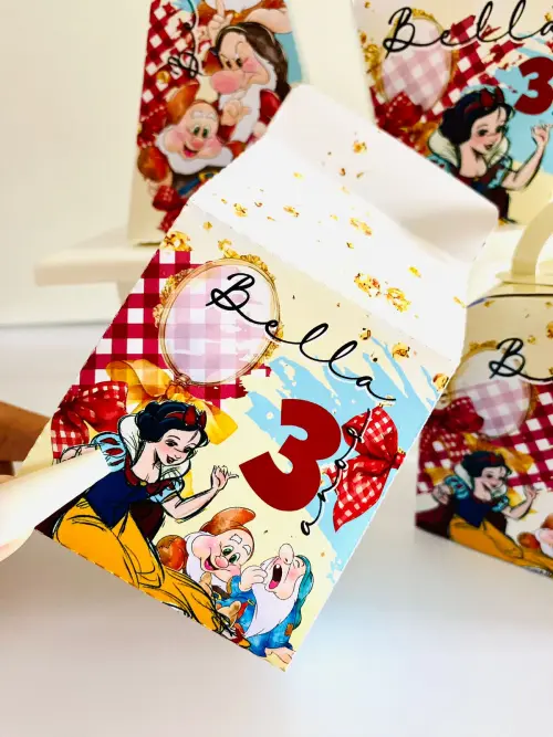 Kit Festa Branca de Neve Aquarela PDF Studio