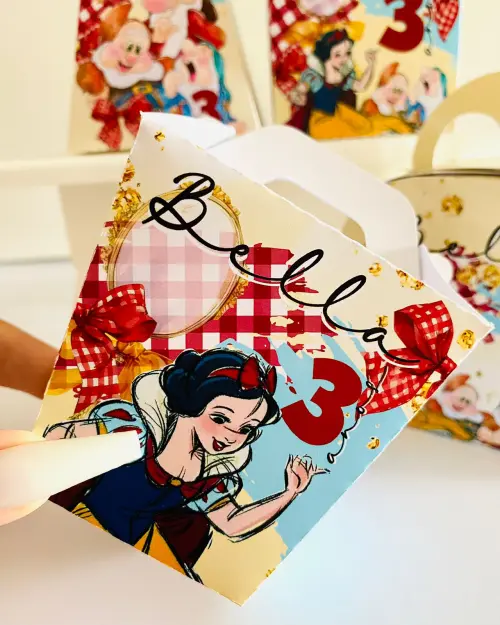 Kit Festa Branca de Neve Aquarela PDF Studio