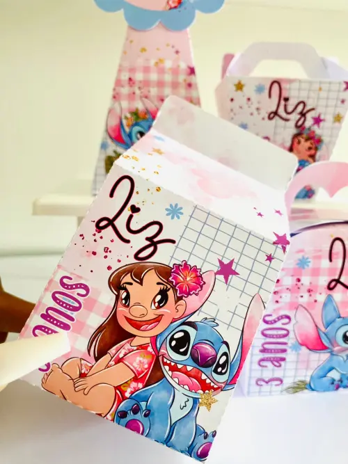 Kit Festa Lilo e Stitch Aquarela - Arquivo Digital