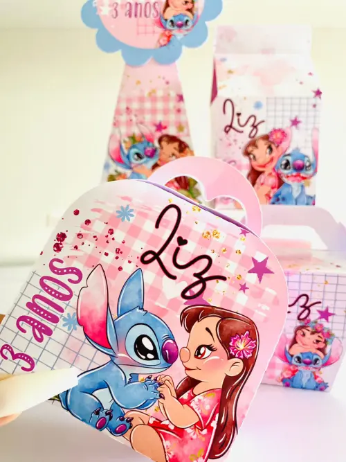 Kit Festa Lilo e Stitch Aquarela