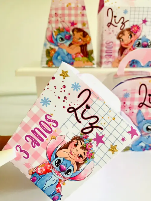 Kit Festa Lilo e Stitch Aquarela