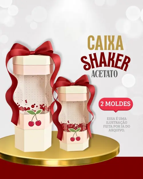 Molde Limpo de Caixa Shaker - Arquivo Digital