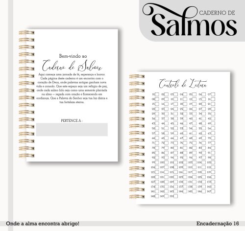 Caderno de Salmos Masculino PNG PDF Digital