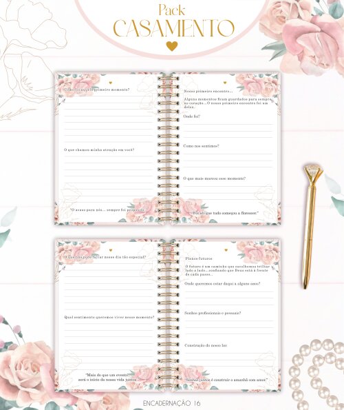 Kit Encadernação Casamento Completo PDF Para Imprimir