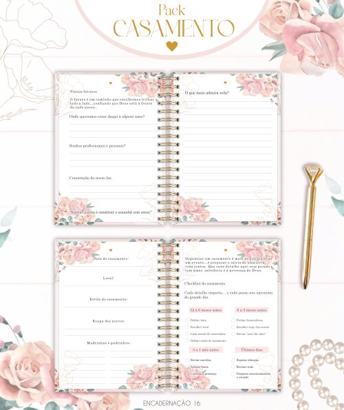 Kit Encadernação Casamento Completo PDF Para Imprimir