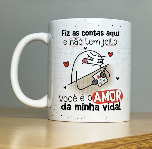 Caneca Dia dos Namorados Flork Arte Digital PNG