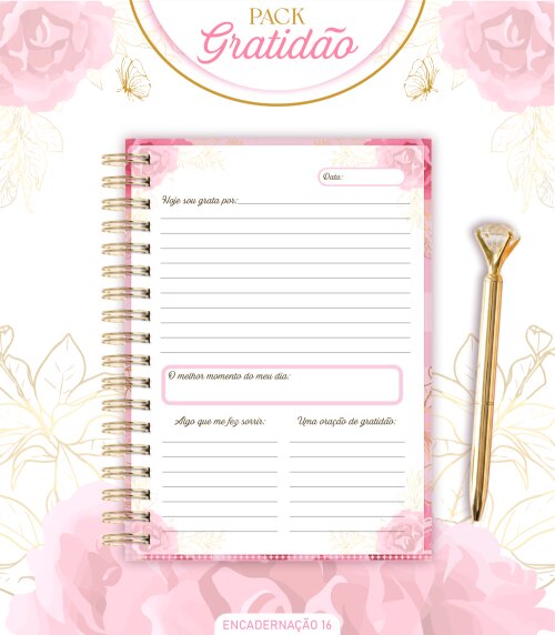 Caderno da Gratidão A5 PDF Para Imprimir Digital