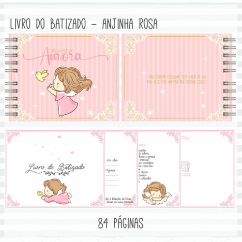 Pack Livro Batizado Menina e Menino - Arquivo Digital