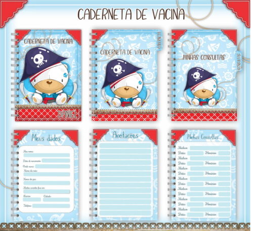 Caderneta de Vacina Urso Pirata - Arquivo Digital
