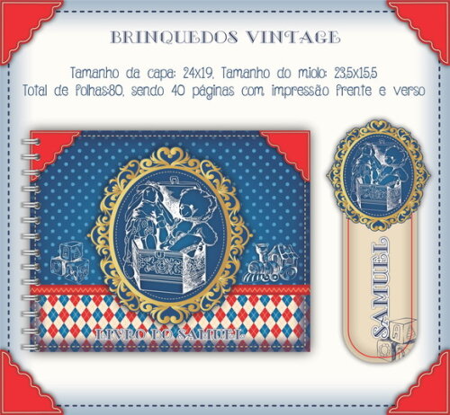 Livro do Bebê Brinquedos Vintage - Arquivo Digital