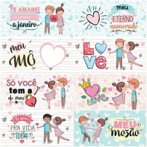Arte para Canecas Dia dos Namorados - Arquivo Digital