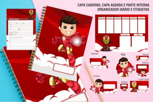 Kit Encadernação Homem de Ferro - Arquivo Digital