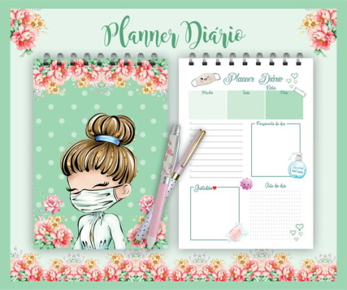 Planner Diário Nossos Heróis Corona - Verde