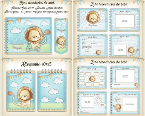 Livro Recordações do Bebê Leãozinho - Arquivo Digital