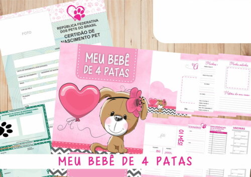Caderneta Vacina e Registros Momentos - Dog Fêmea 2