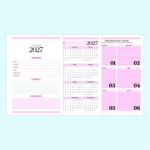 Agenda com Agendamento 2027 - Arquivo Digital