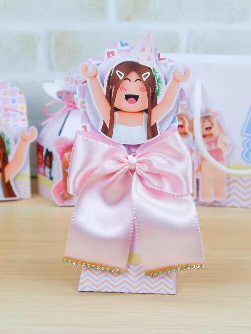 Kit Festa Roblox Menina Rosa PDF Studio Arquivo Digital