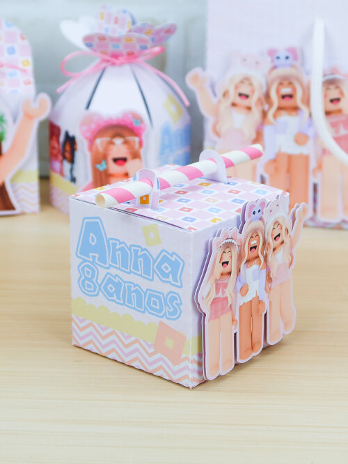 Kit Festa Roblox Menina Rosa PDF Studio Arquivo Digital