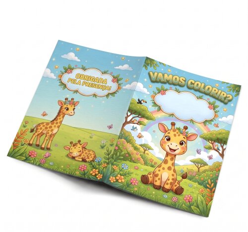 Revistinha para Colorir Girafinha PDF Para Imprimir