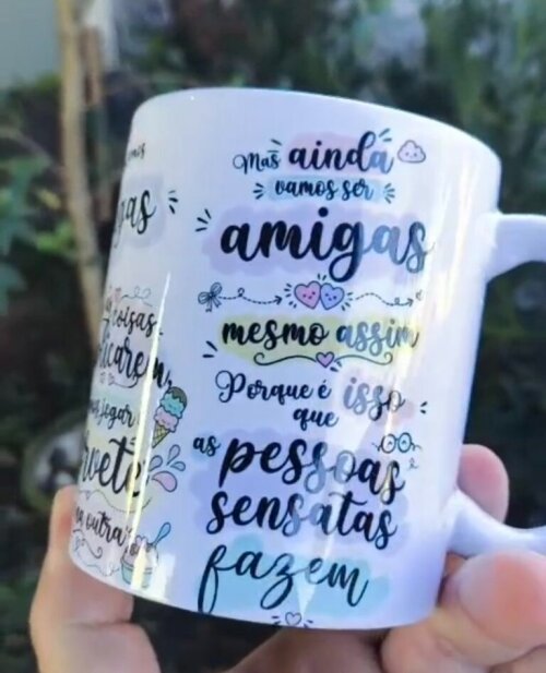 Arquivo Digital Caneca Amigas Mesmo Assim | Sublimação