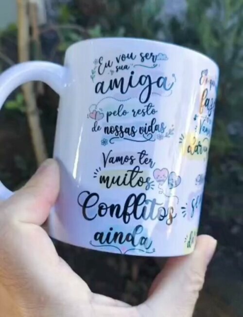 Arquivo Digital Caneca Amigas Mesmo Assim | Sublimação