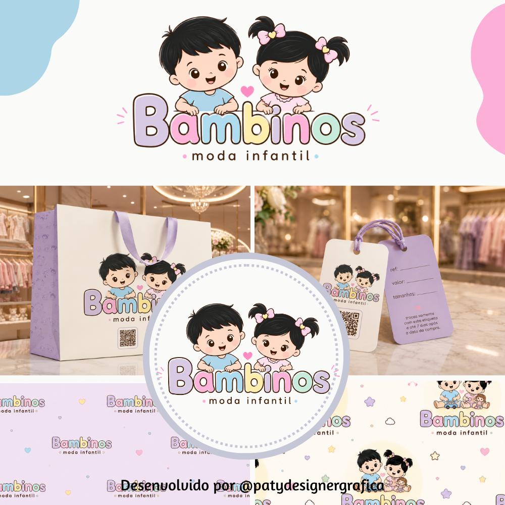 Identidade Visual para Moda Infantil | Logomarca Personalizada Ex