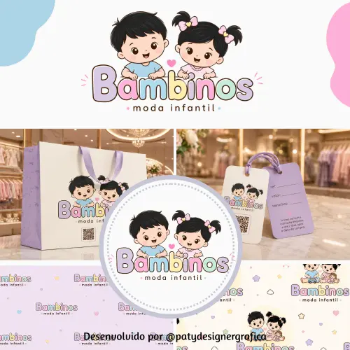 Identidade Visual para Moda Infantil | Logomarca Personalizada Ex