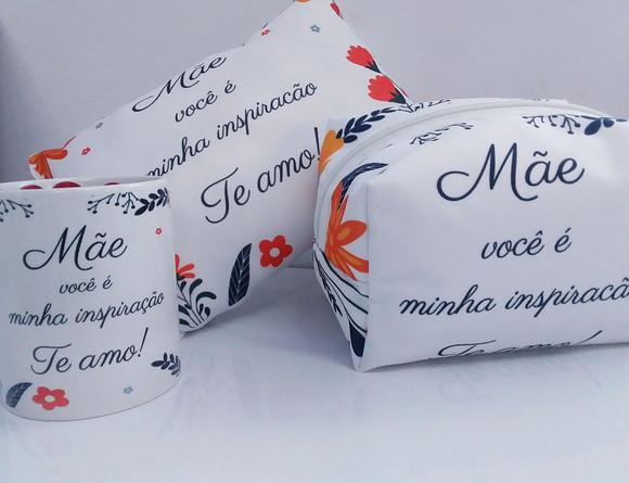 Kit Dia das Mães, Almofada, Caneca e Necessarie