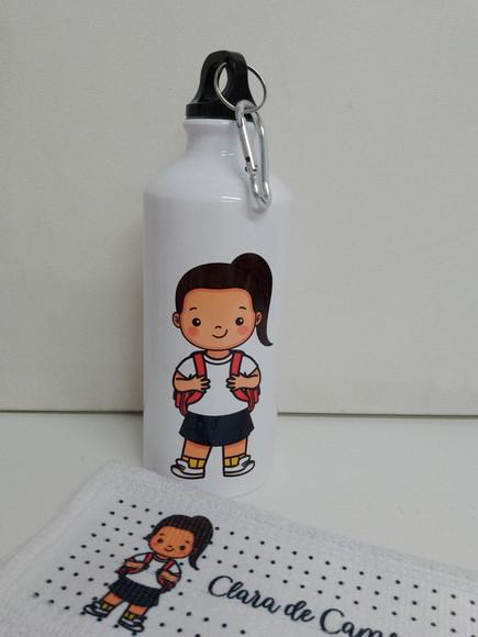 Kit Escolar Squeeze e Toalhinha Lavabinho