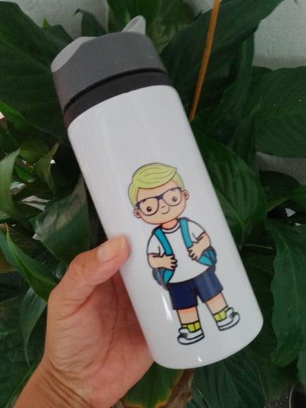 Garrafa Squeeze de Alumínio Volta as Aulas