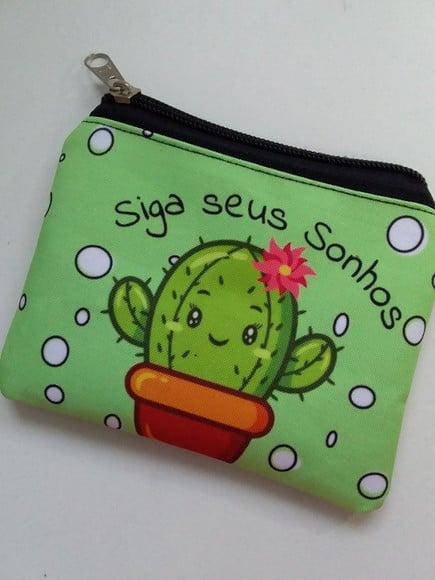 Porta Moedas Personalizado Cacto