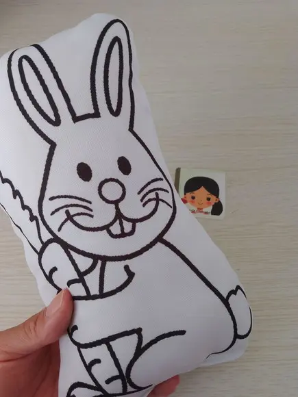 Almofada Pinte e Lave Coelhinho