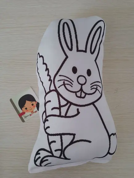 Almofada Pinte e Lave Coelhinho