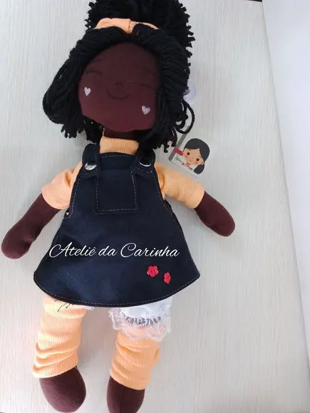 Boneca De Pano Mel 40cm