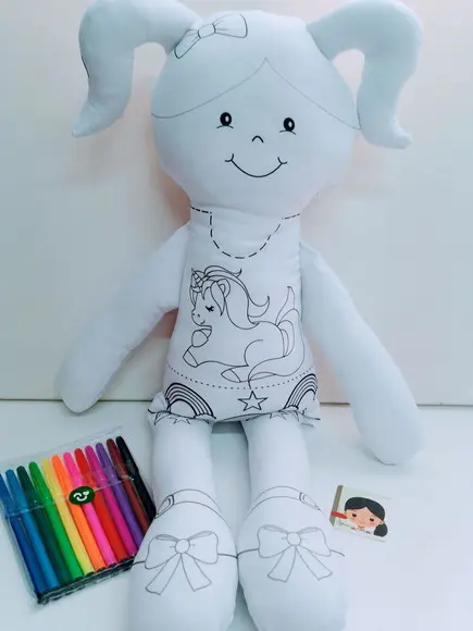 Boneca para Colorir