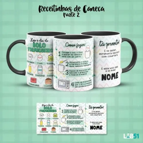 Caneca Personalizada Com Receita