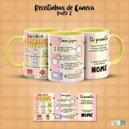 Caneca Personalizada Com Receita