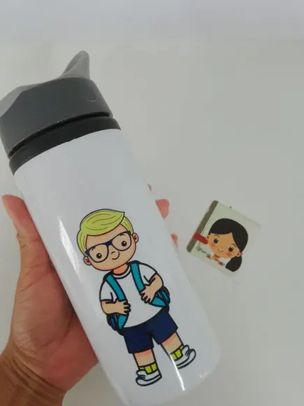 Garrafa Squeeze de Alumínio Volta as Aulas