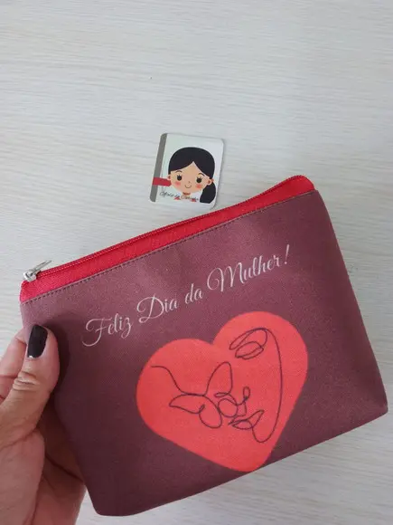 Kit 10 Necessaire Feliz Dia da Mulher