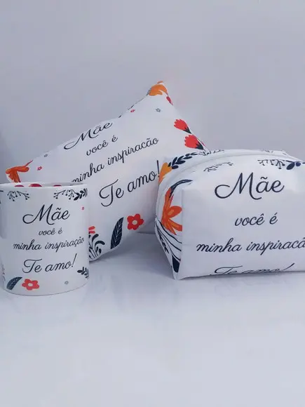 Kit Dia das Mães, Almofada, Caneca e Necessarie