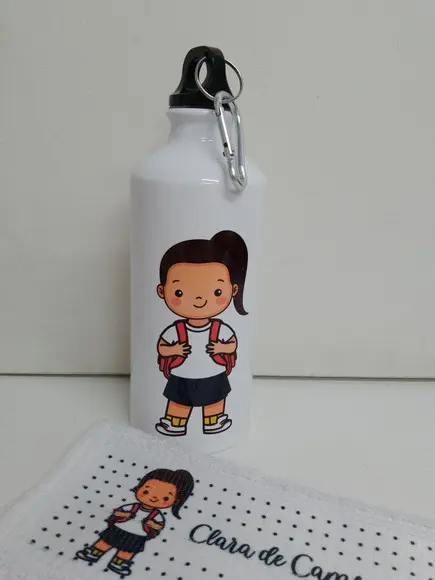 Kit Escolar Squeeze e Toalhinha Lavabinho