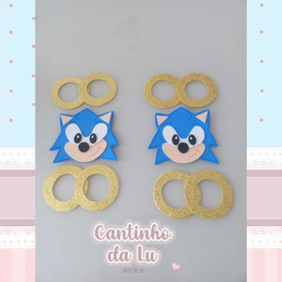 Apliques para Meias Maluca Sonic
