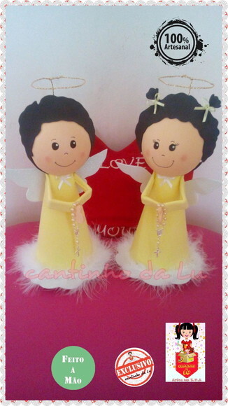 boneco casal gêmeos anjinhos
