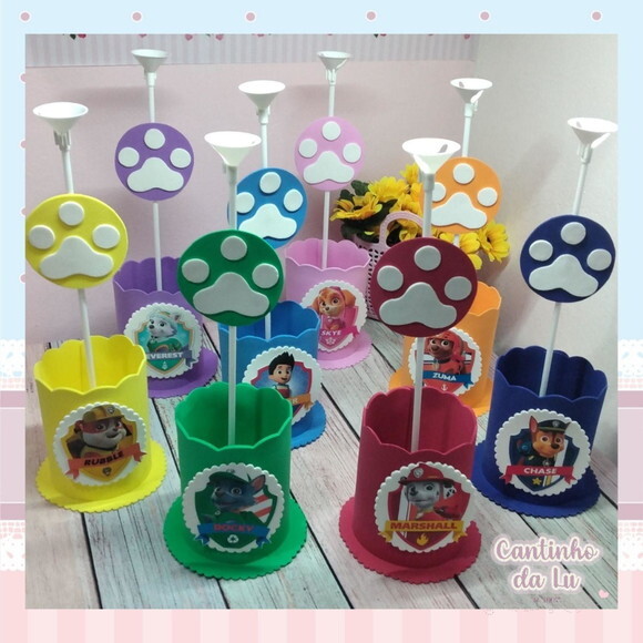 Centros de Mesa Patrulha Canina